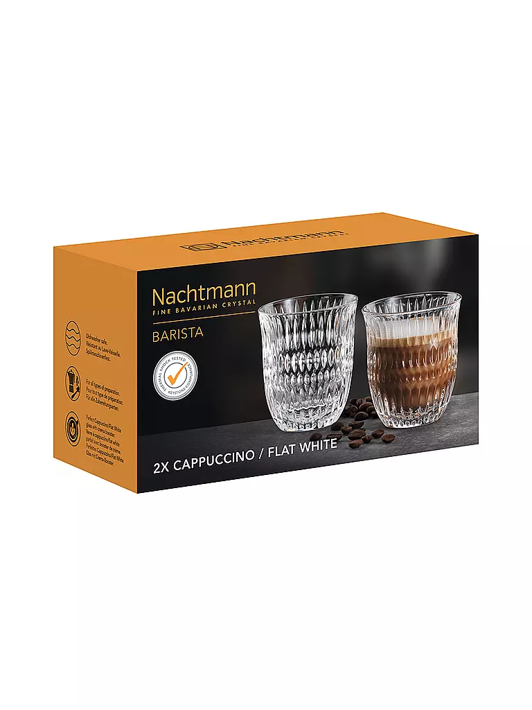 NACHTMANN | Set di 2 bicchieri da cappuccino Flat White ETHNO Barista 235ml | 