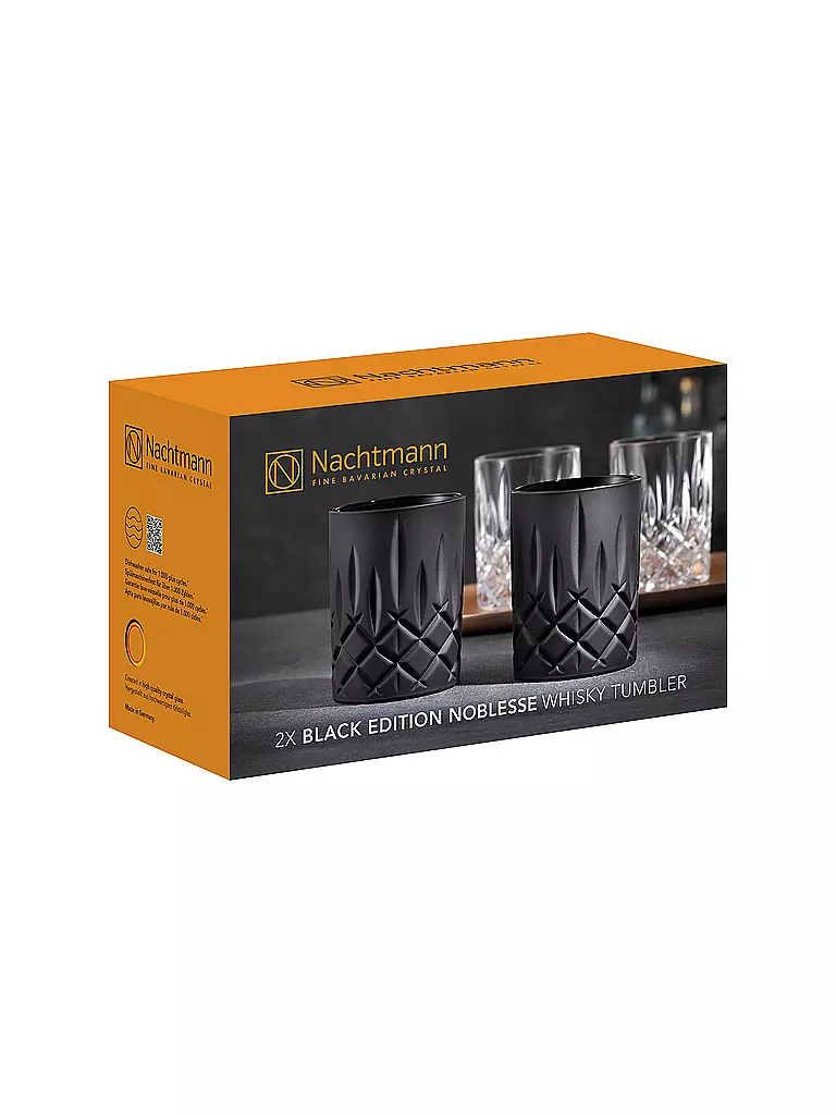 NACHTMANN | Set di 2 bicchieri da whisky 295 ml BLACK EDITION NOBLESSE | 
