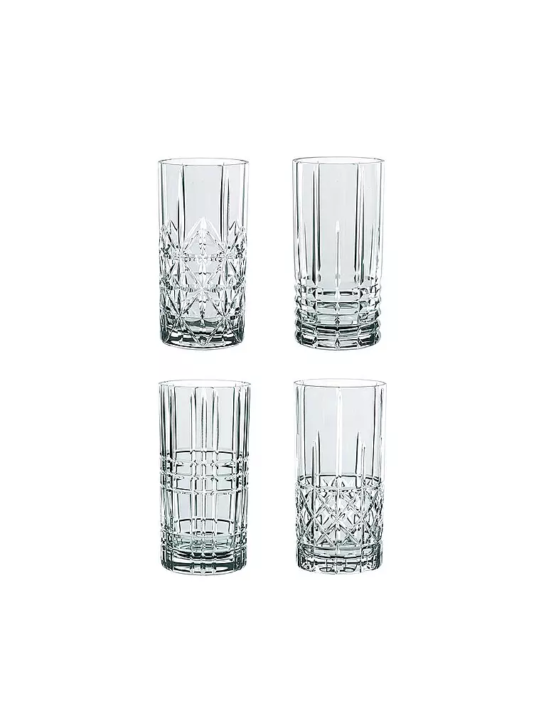 NACHTMANN | Set di 4 bicchieri da long drink HIGHLAND 375 ml | Trasparente