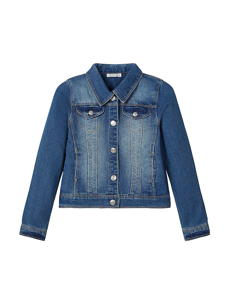 Giacca di jeans da ragazza NKFSTAR blu 128