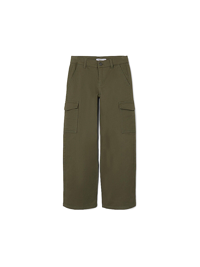 Pantaloni cargo da ragazza NKFROSE oliva 134