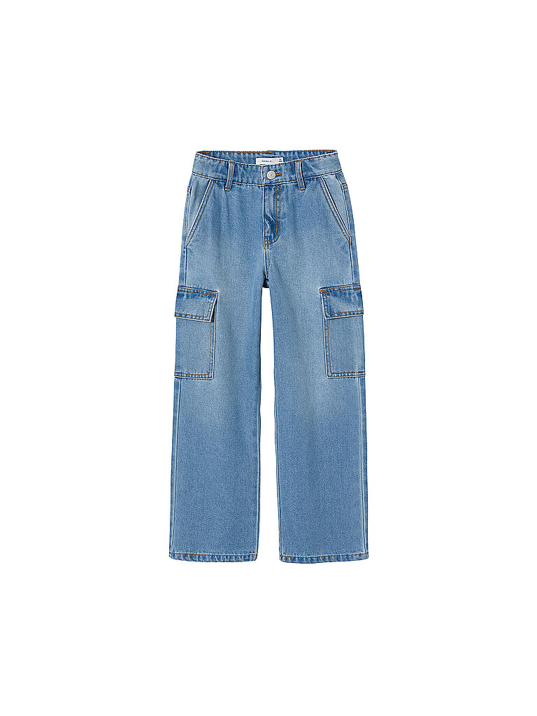 Jeans cargo regular fit NKFROSE da bambina azzurro 164