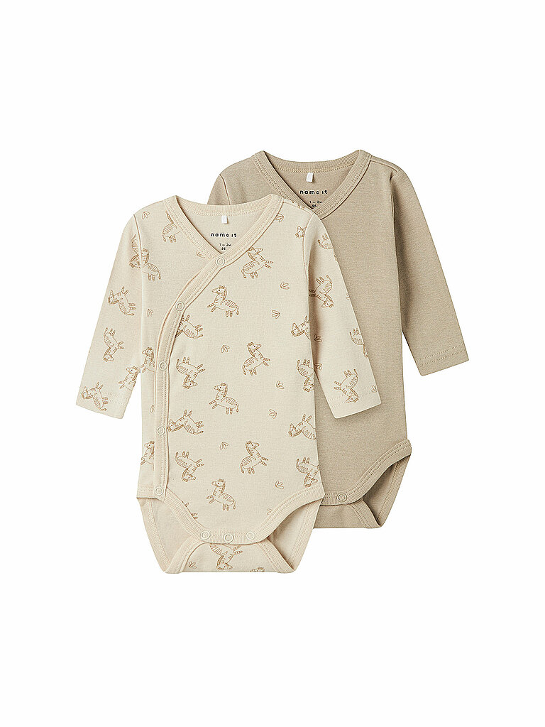 Body neonato NBNBODY confezione da 2 beige 50