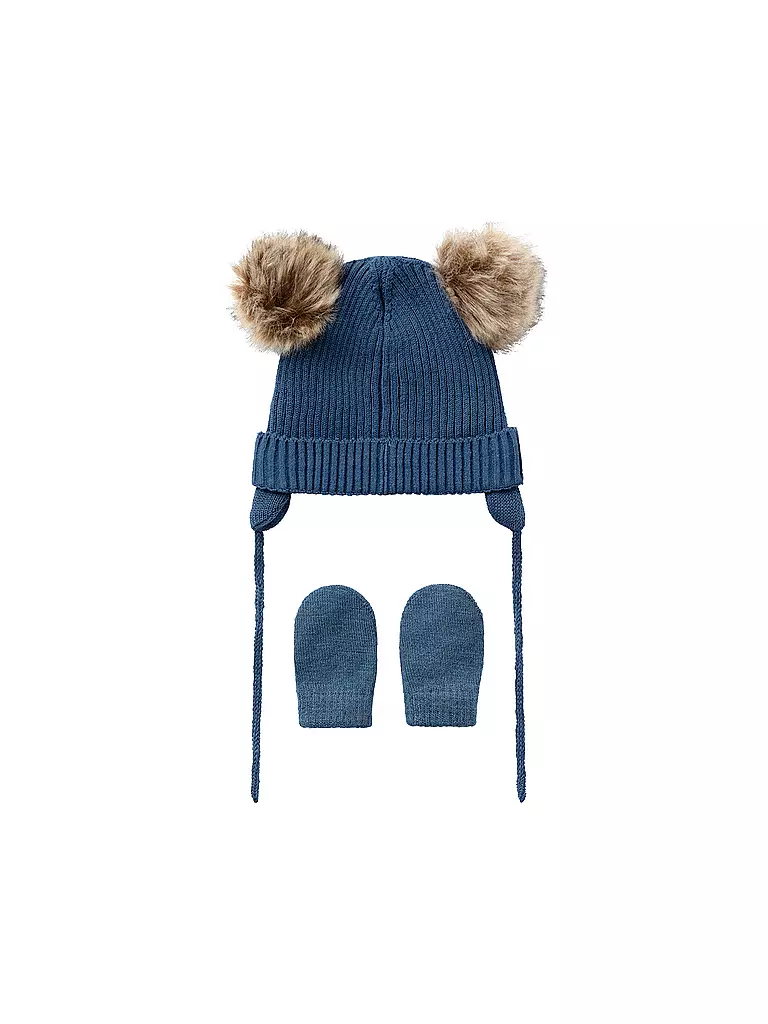 NAME IT | Baby Cappello - Cuffia NBNMARA 2 pezzi | Blu scuro