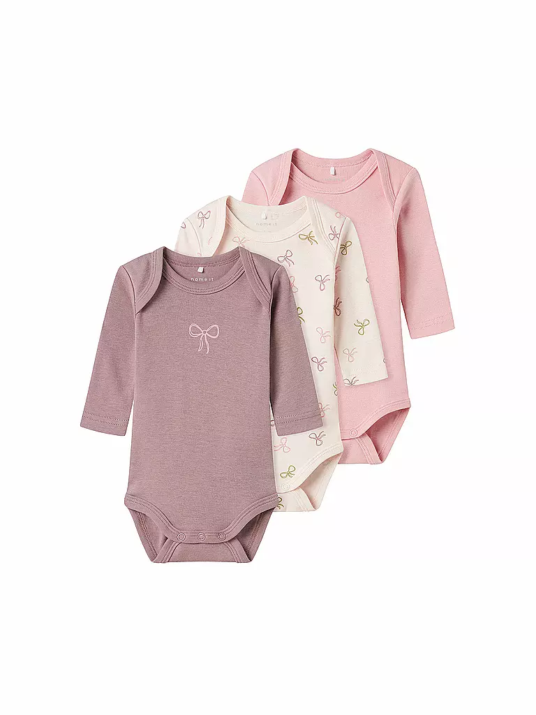 NAME IT | Body neonato confezione da 3 NBFBODY | Fucsia