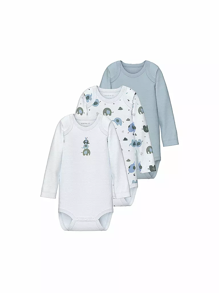 NAME IT | Body neonato confezione da 3 NBMBODY | Bianco