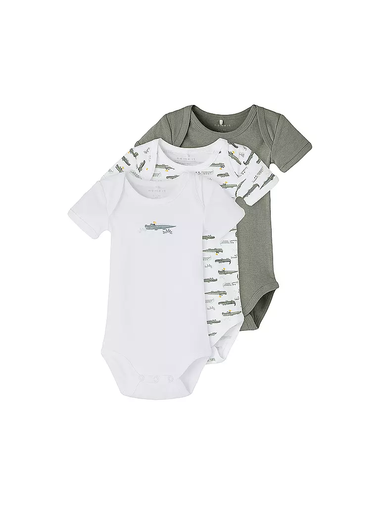 NAME IT | Body neonato NBMBODY, confezione da 3 | Bianco