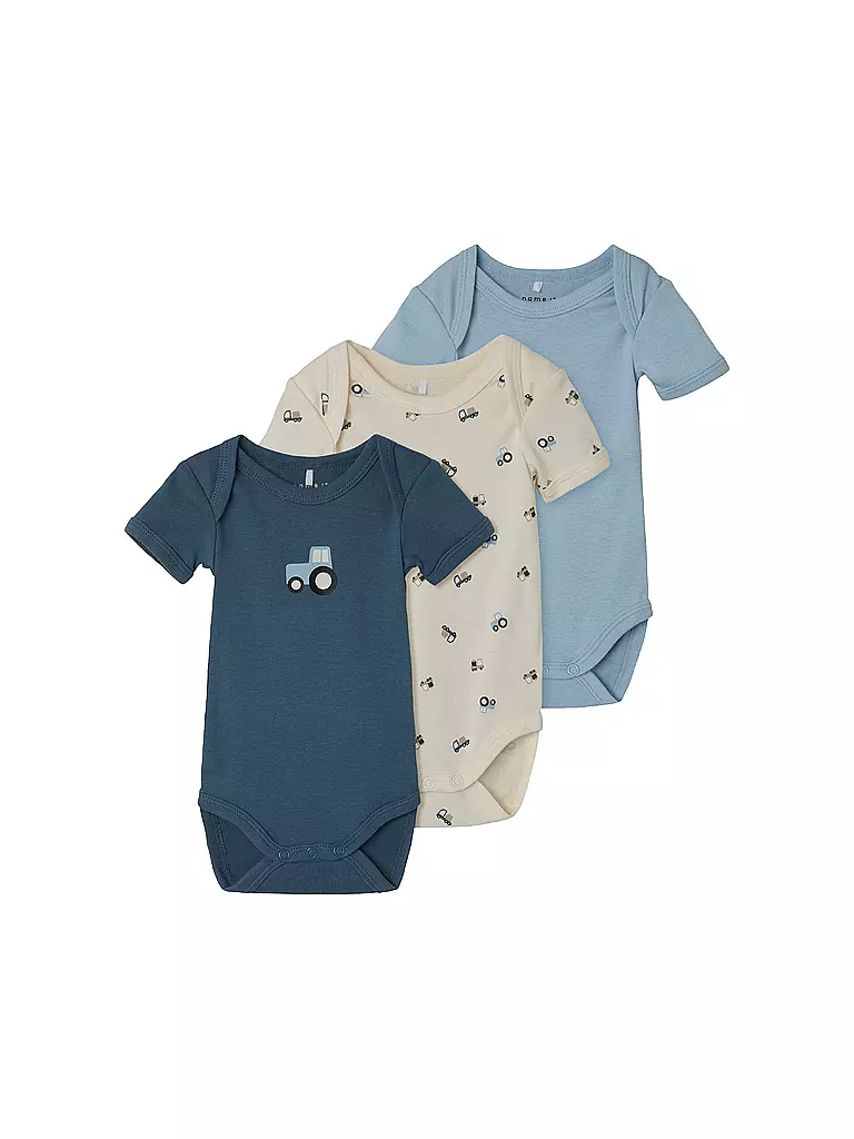 NAME IT | Body neonato NBMBODY confezione da 3 | Blu chiaro