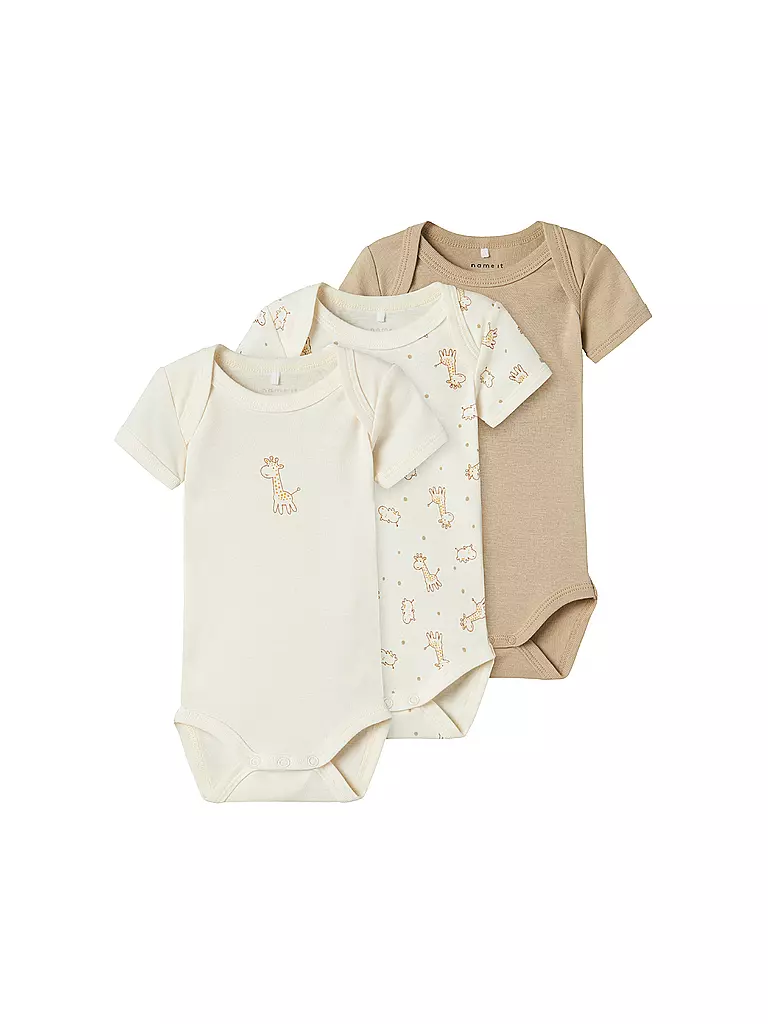 NAME IT | Body neonato NBNBODY confezione da 3 | Crema