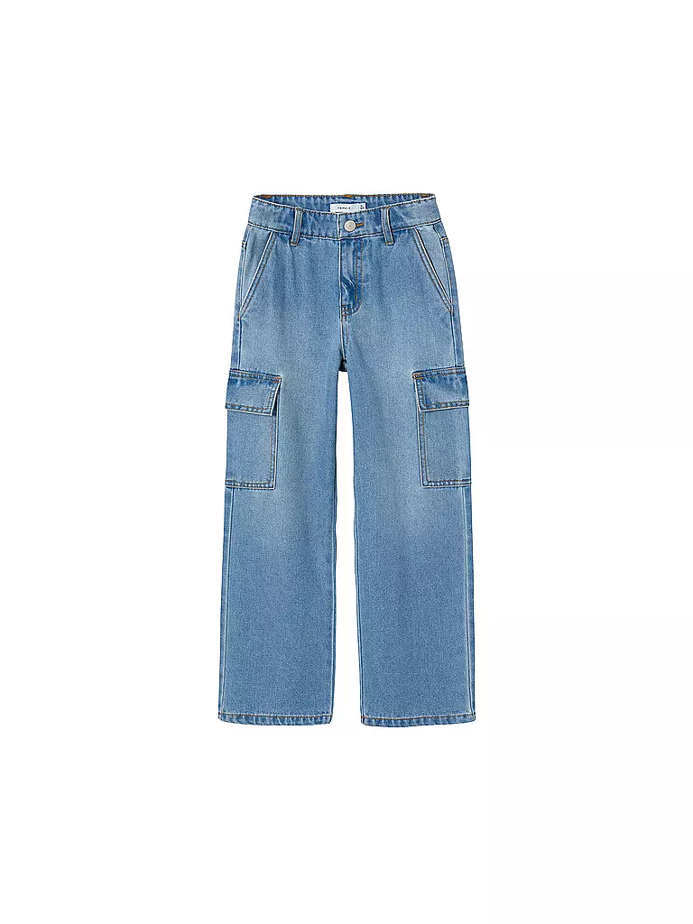 NAME IT | Jeans cargo regular fit NKFROSE da bambina | Blu chiaro