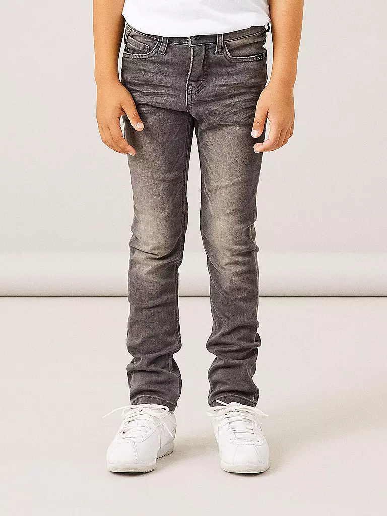 NAME IT | Jeans slim fit da ragazzo NKMTHEO | Grigio