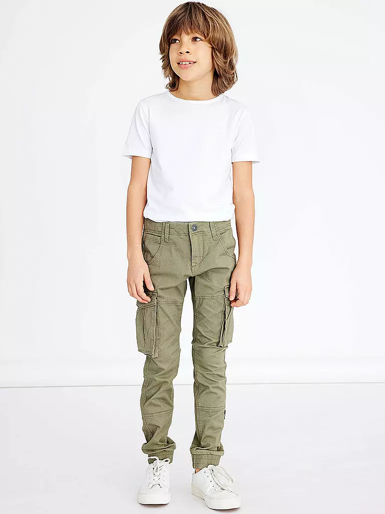 NAME IT | Pantaloni cargo da ragazzo vestibilità regular NITBAMGO | Oliva