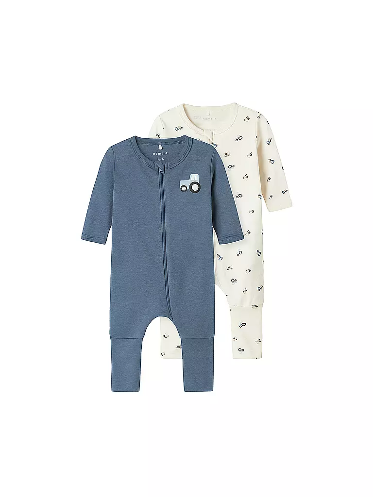 NAME IT | Pigiama da neonato NBMNIGHTSUIT confezione da 2 | Blu chiaro