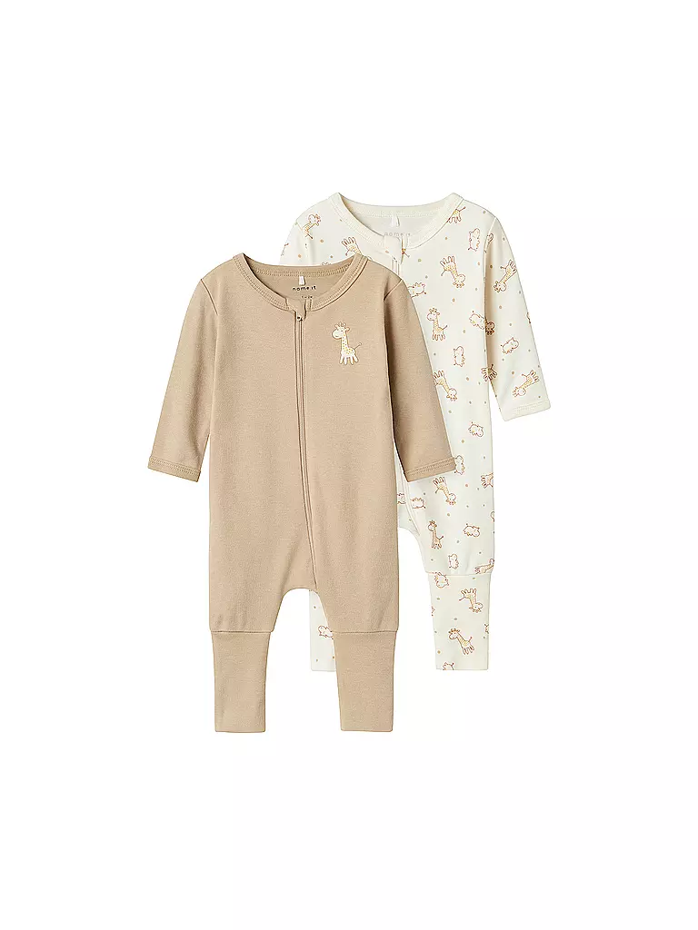 NAME IT | Pigiama da neonato NBNNIGHTSUIT confezione da 2 | Crema