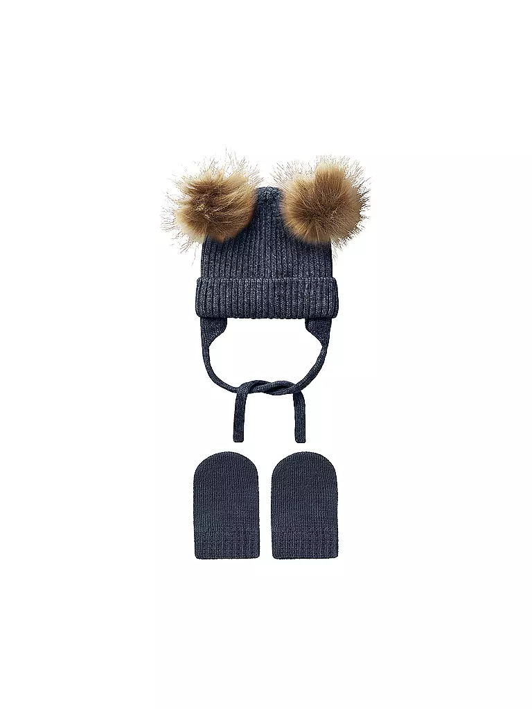 NAME IT | Set neonato berretto - Cuffia con guanti NBMORA | Blu