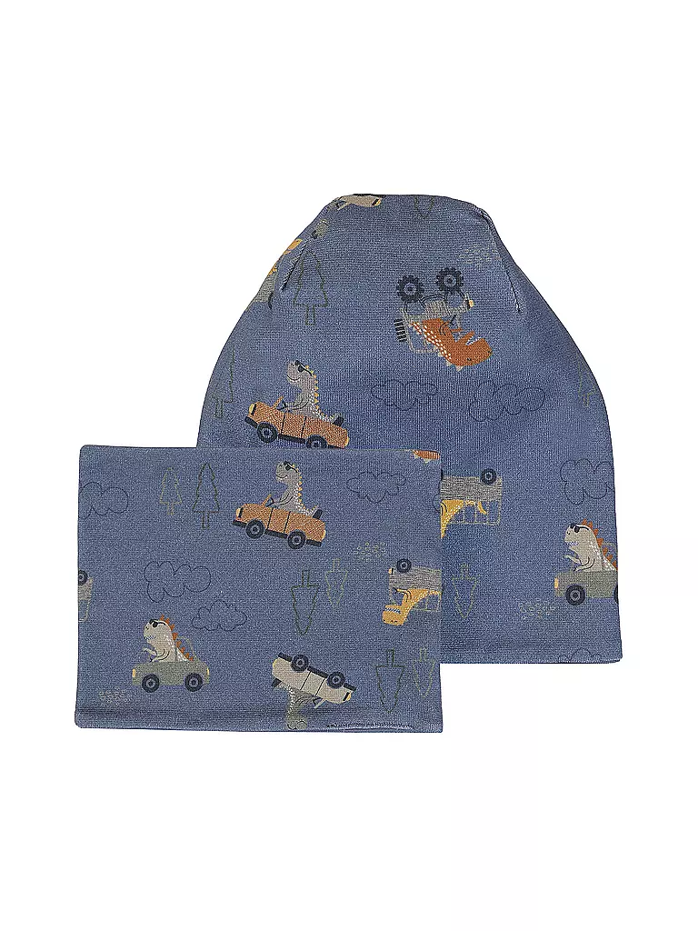 NAME IT | Set per bambini con cappello e sciarpa | Blu