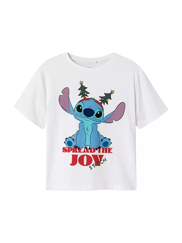 NAME IT | T-shirt da ragazza NKFAKKA STITCH | Bianco