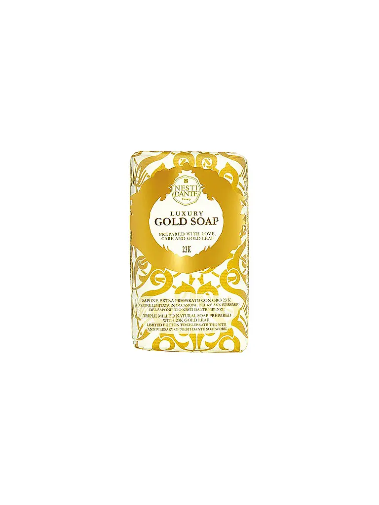 NESTI DANTE | Sapone - 60° Anniversario Sapone Naturale Foglia d'Oro 250g | Oro