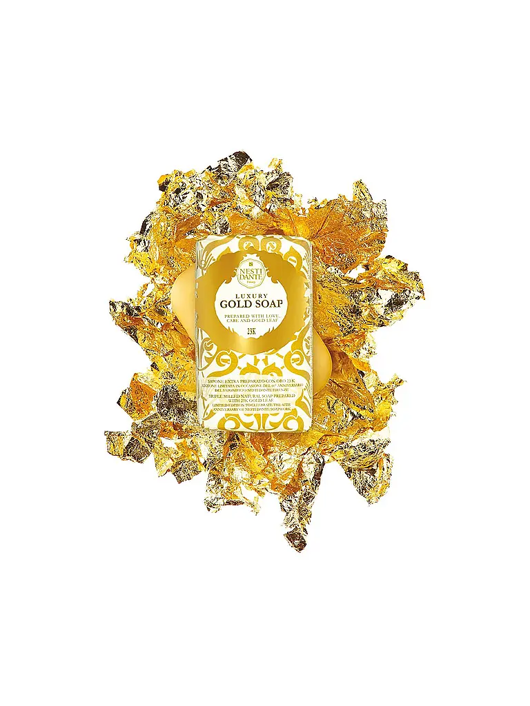 NESTI DANTE | Sapone - 60° Anniversario Sapone Naturale Foglia d'Oro 250g | Oro