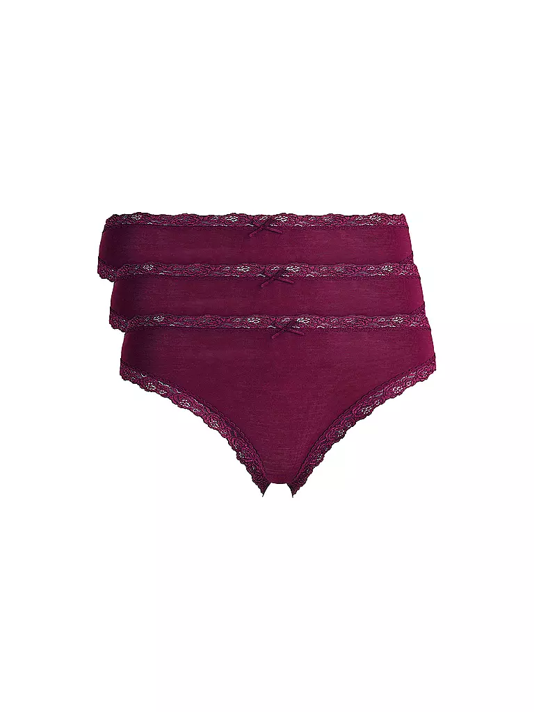 NINA VON C | Jazzpants confezione da 3 tinto rosso | Rosso scuro