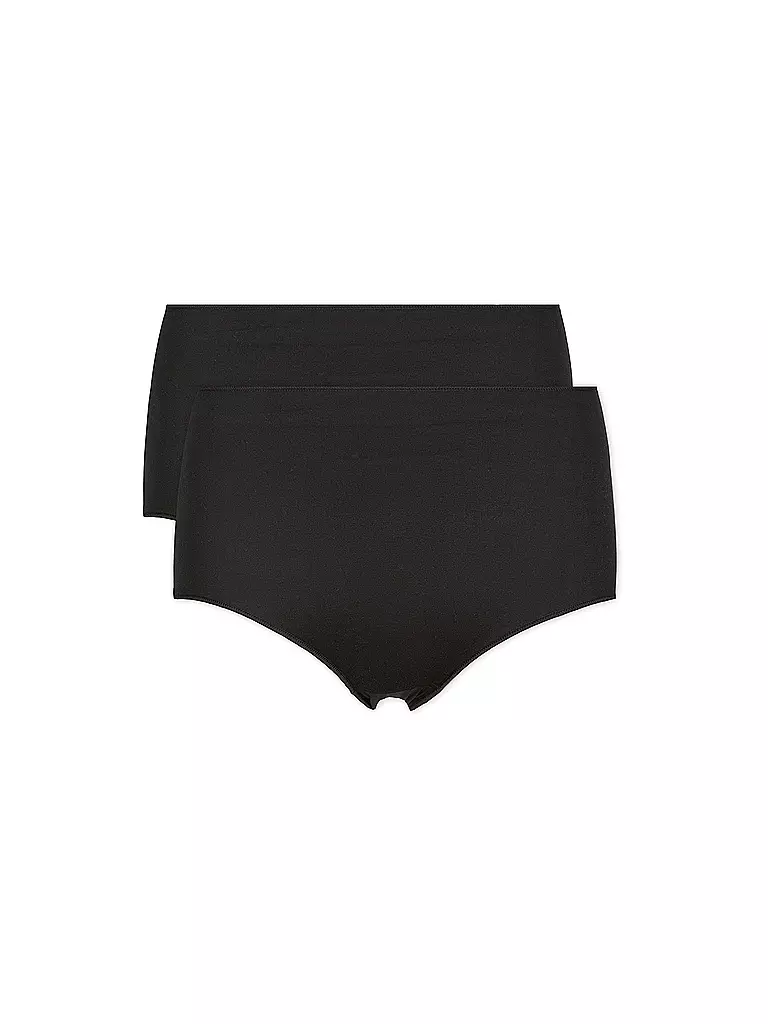 NINA VON C | Slip a vita alta, confezione da 2, nude | Nero