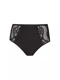 NINA VON C | Slip a vita alta con pizzo bianco | Nero