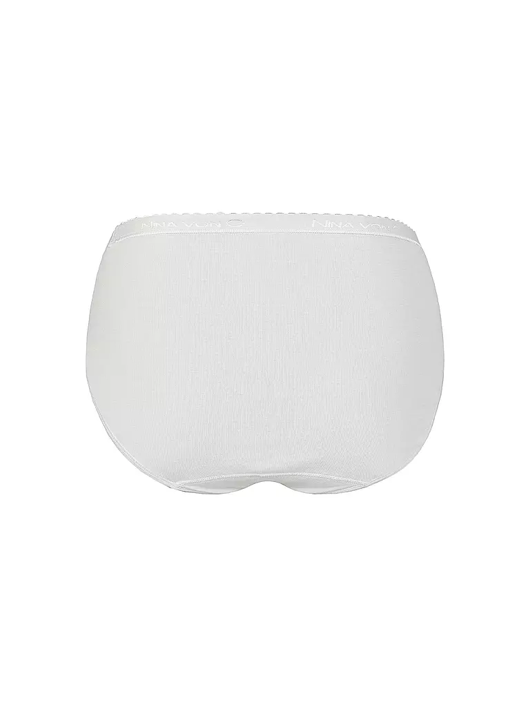 NINA VON C | Slip a vita alta Fine Cotton Bianco | 