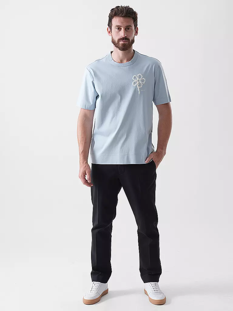 NN.07 | T-Shirt PEDRO EMB | Blu chiaro