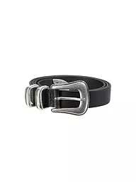 NUDIE JEANS | Cintura in pelle WESTERN SILVER BELT | Nero
