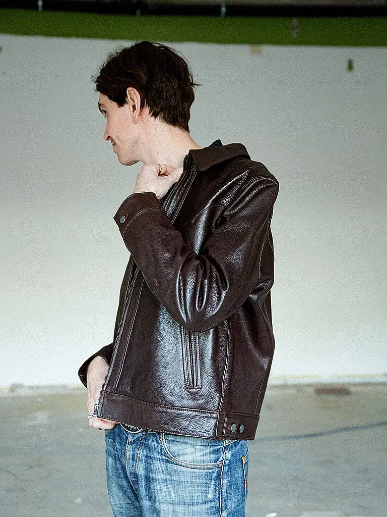 NUDIE JEANS | Giacca in pelle JOPPE WESTERN | 