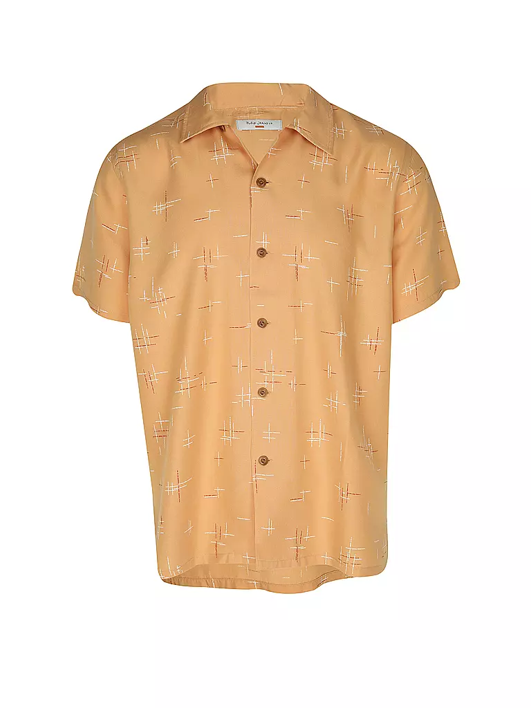NUDIE JEANS | Hemd Slim Fit ARVID 50S HAWAII | Arancione