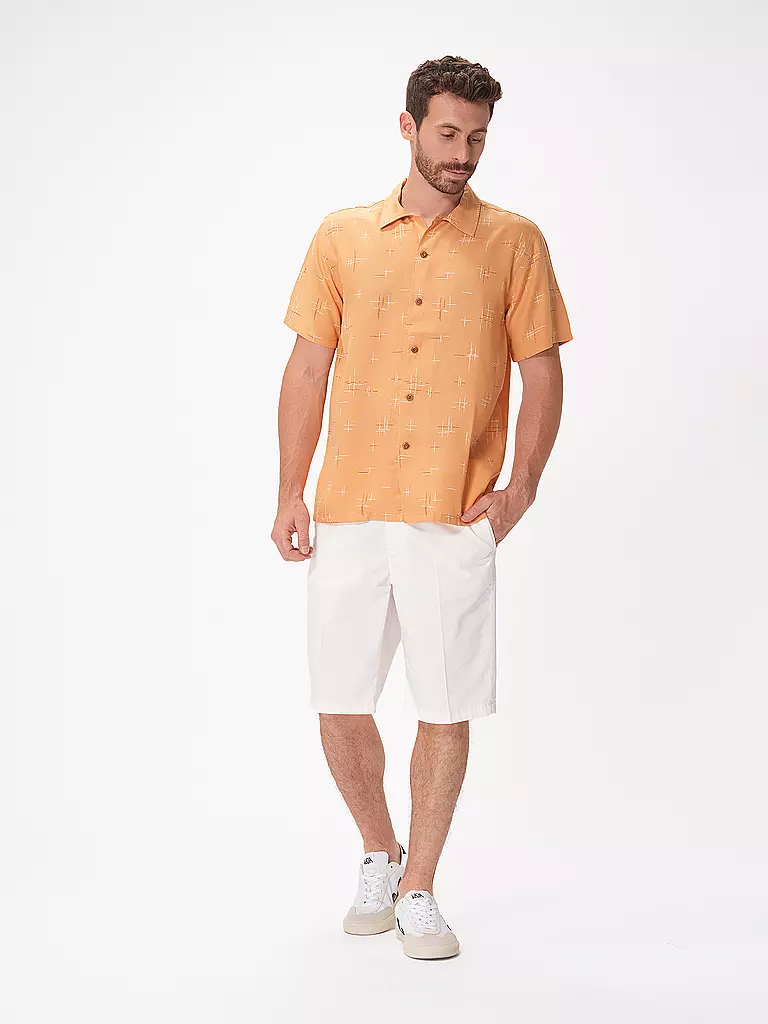 NUDIE JEANS | Hemd Slim Fit ARVID 50S HAWAII | Arancione