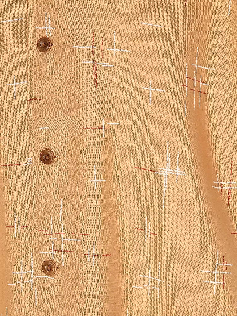 NUDIE JEANS | Hemd Slim Fit ARVID 50S HAWAII | Arancione