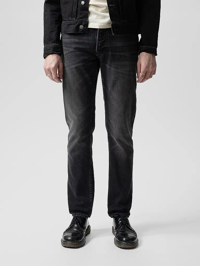 NUDIE JEANS | Jeans Straight Fit SOLID OLLIE | Nero
