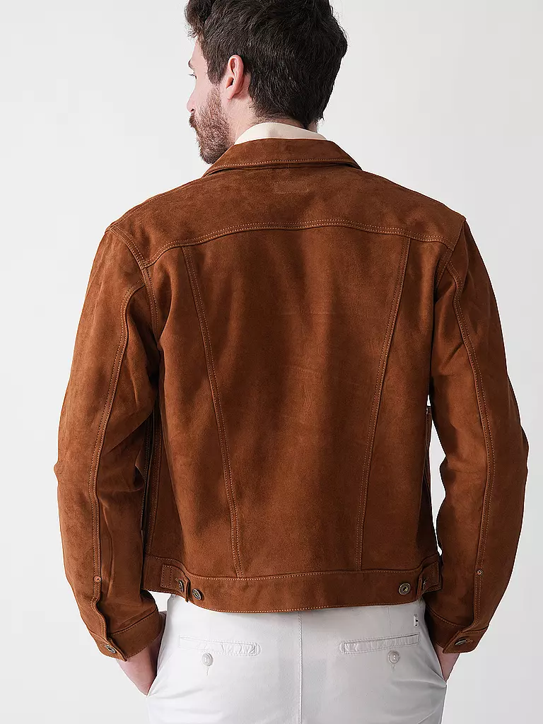 NUDIE JEANS | Lederjacke DANTE II  | Marrone