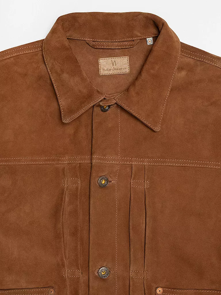 NUDIE JEANS | Lederjacke DANTE II  | Marrone