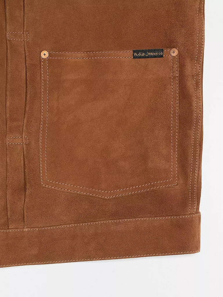 NUDIE JEANS | Lederjacke DANTE II  | Marrone