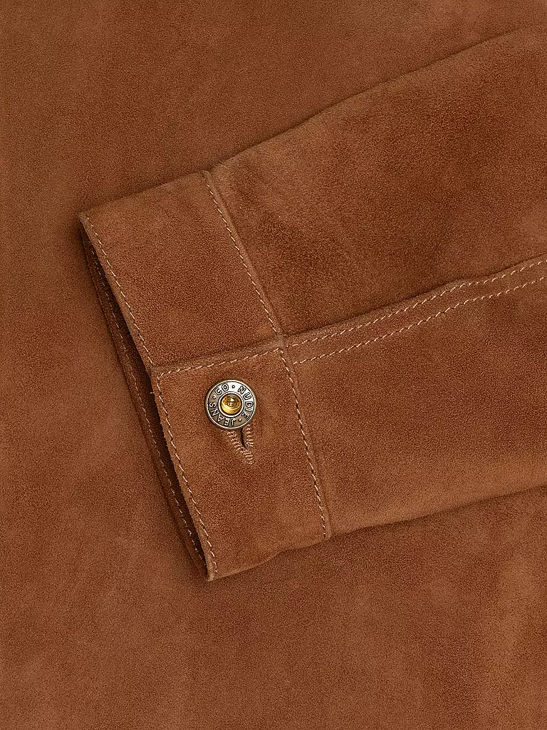 NUDIE JEANS | Lederjacke DANTE II  | Marrone