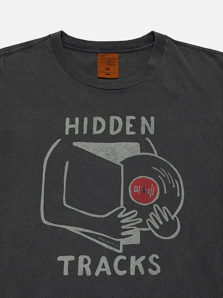 NUDIE JEANS | T-Shirt ROY HIDDEN TRACKS | Grigio