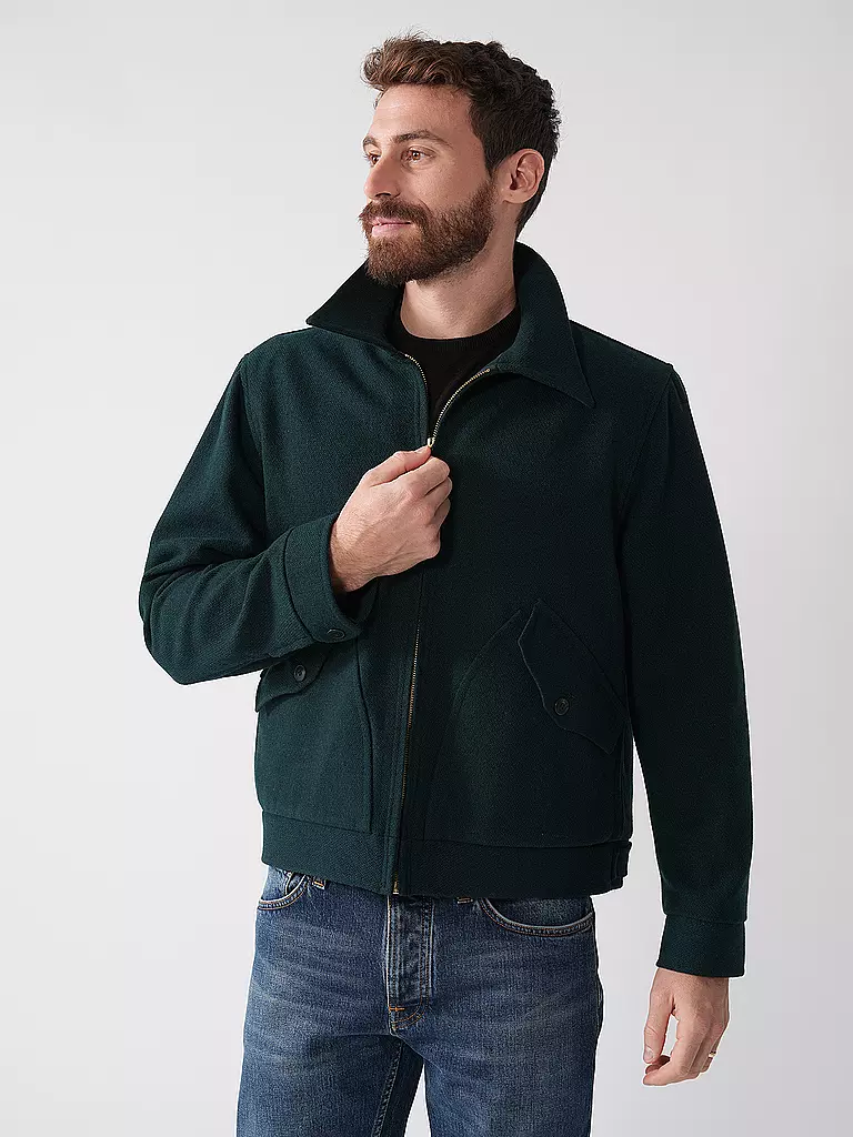NUDIE JEANS | Wolljacke BLAKE  | Verde scuro