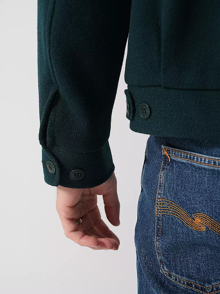NUDIE JEANS | Wolljacke BLAKE  | Verde scuro