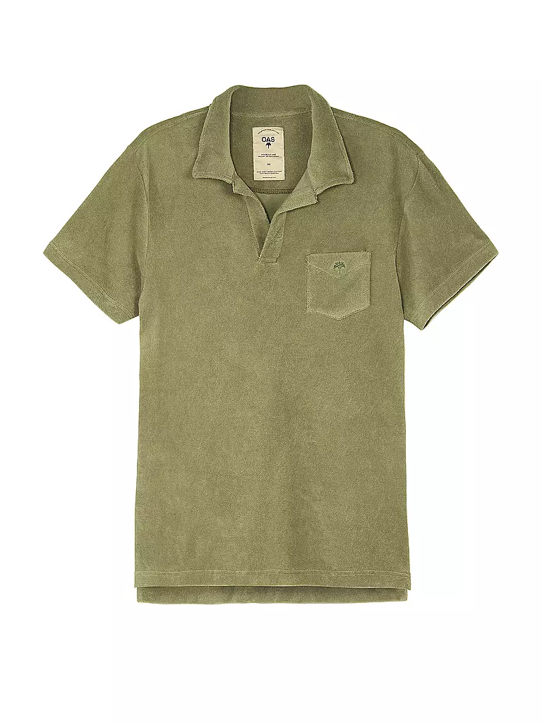 OAS | Frottee Poloshirt | Oliva