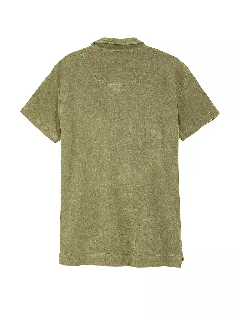 OAS | Frottee Poloshirt | Oliva