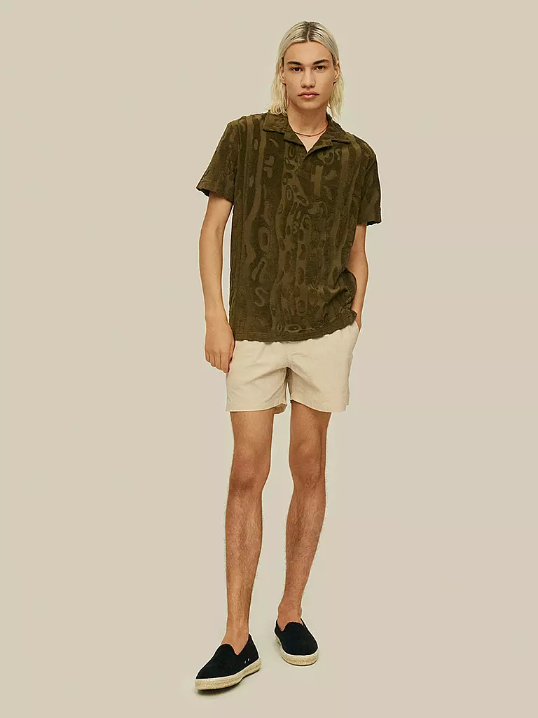 OAS | Frottee Poloshirt | Oliva