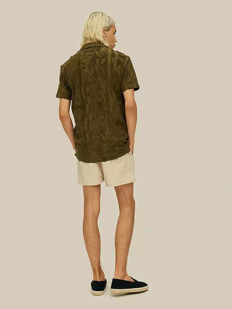OAS | Frottee Poloshirt | Oliva