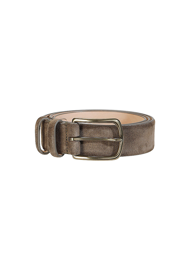 Cintura in pelle oliva 100