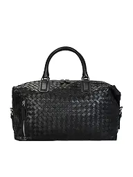 OFFICINE CREATIVE | Borsa in pelle - Borsone da fine settimana ARMOR/019 | Nero