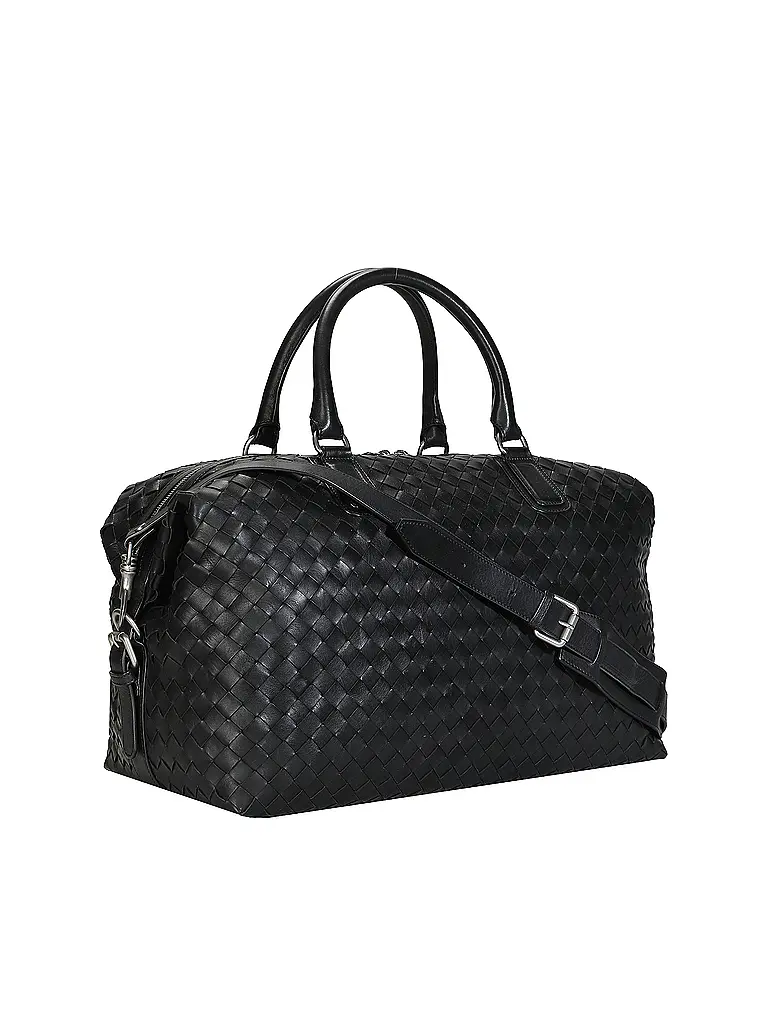 OFFICINE CREATIVE | Borsa in pelle - Borsone da fine settimana ARMOR/019 | Nero