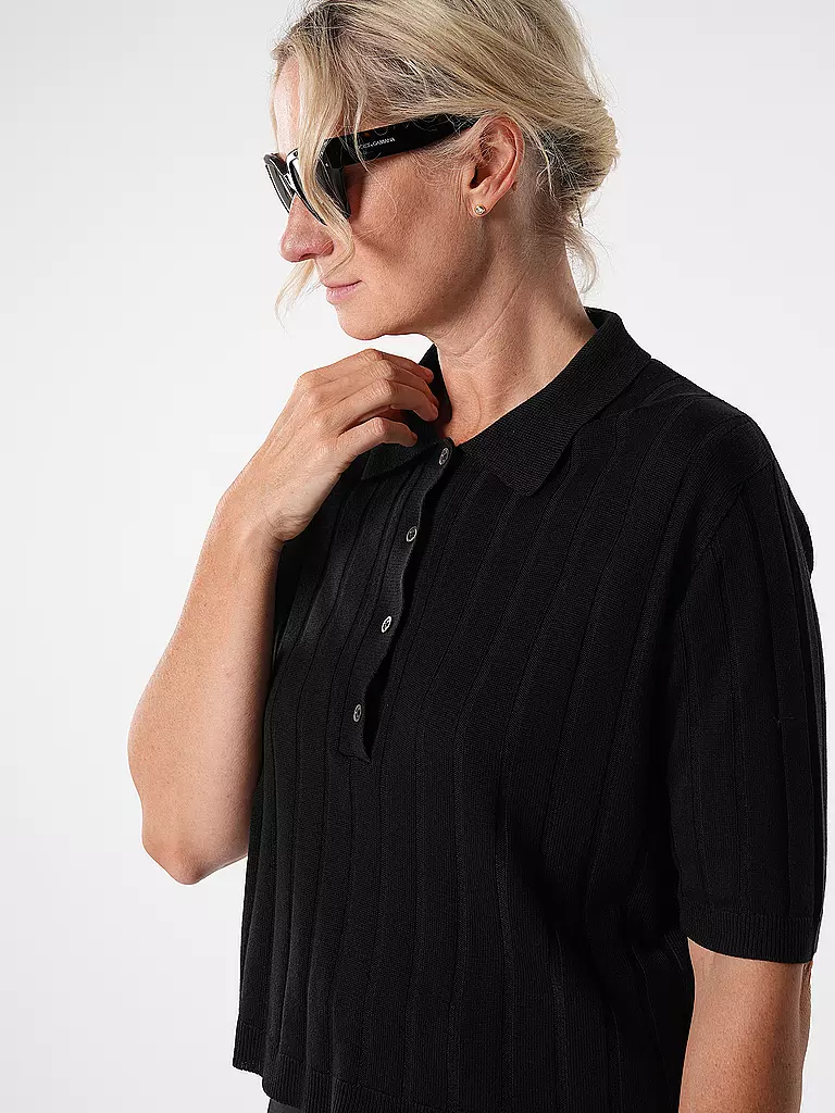 OFFICINE GENERALE | Polo a maniche 3/4 | Nero