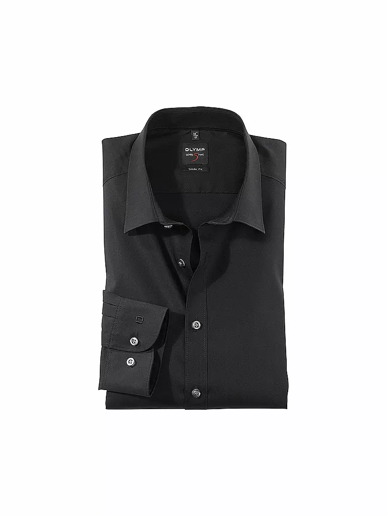 OLYMP LEVEL FIVE | Camicia Body Fit (maniche extra lunghe) | Nero